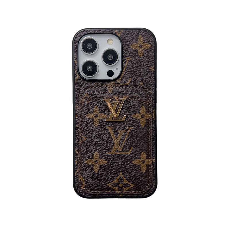 Funda de iPhone clásica con monograma y tarjetero - ESTAMPADO GRANDE