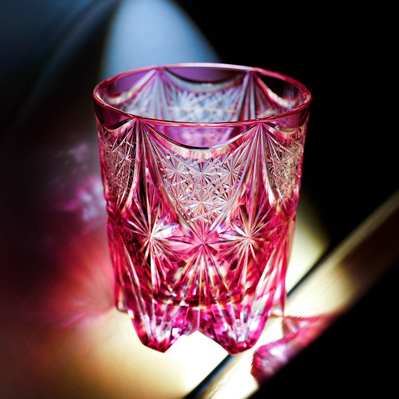 Kirikoya™ Roselle Edo Kiriko Glass Cup
