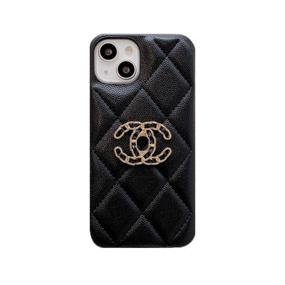 CLASSIC LEATHER CC CASE FOR IPHONE BLACK