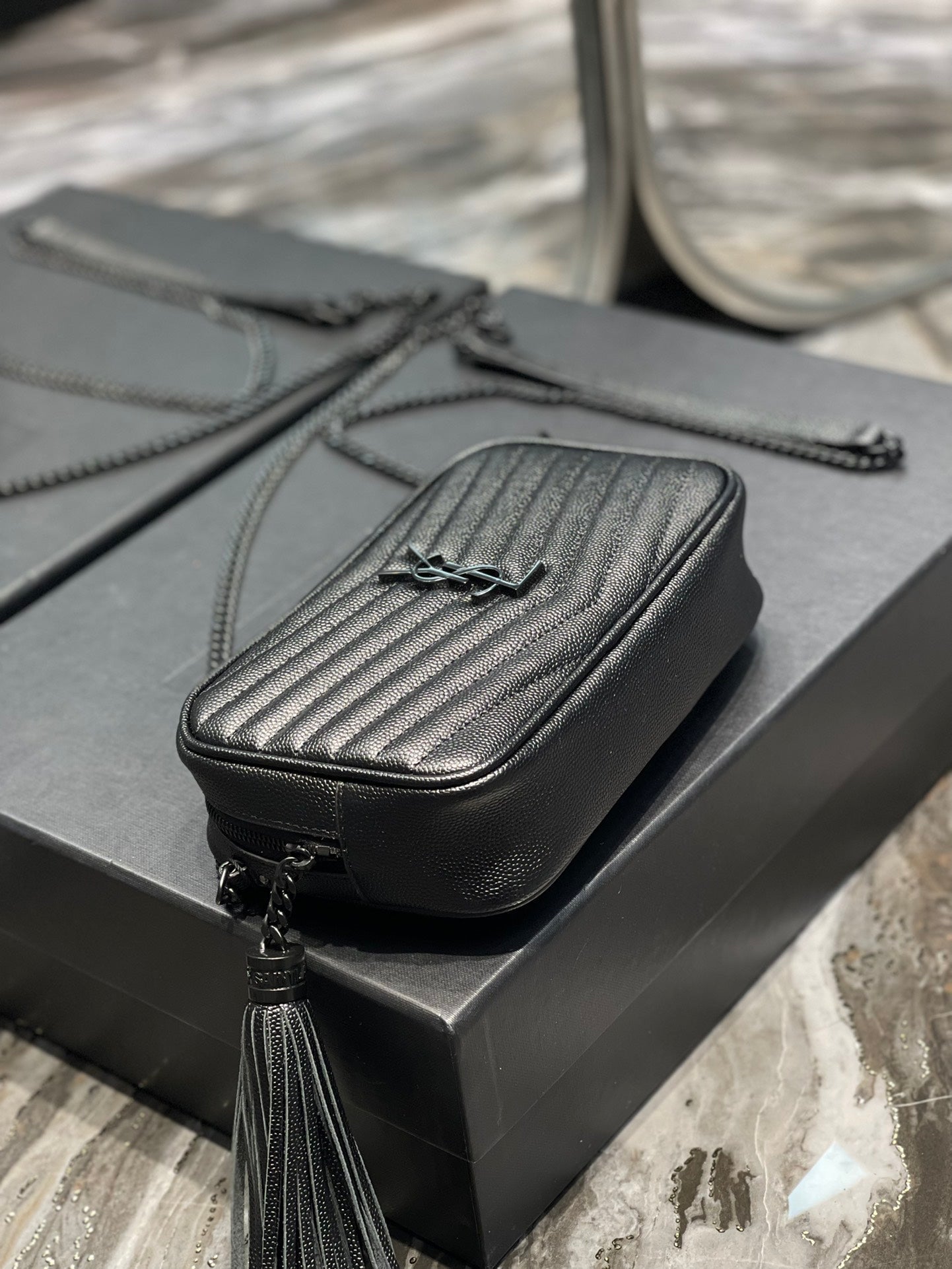 Ysl Loulou Mini Camera Bag 18cm Black