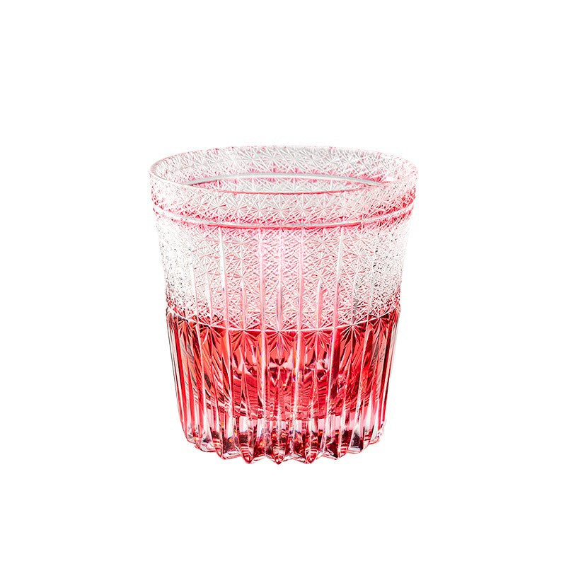 Kirikoya™ Red Wheat Awn Edo Kiriko Glass Cup