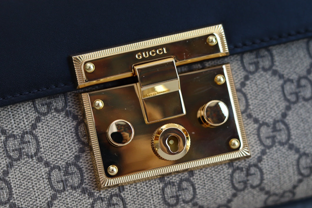 Gucci Padlock 20 Ophidia Leather Black 20 x 9 x 14cm