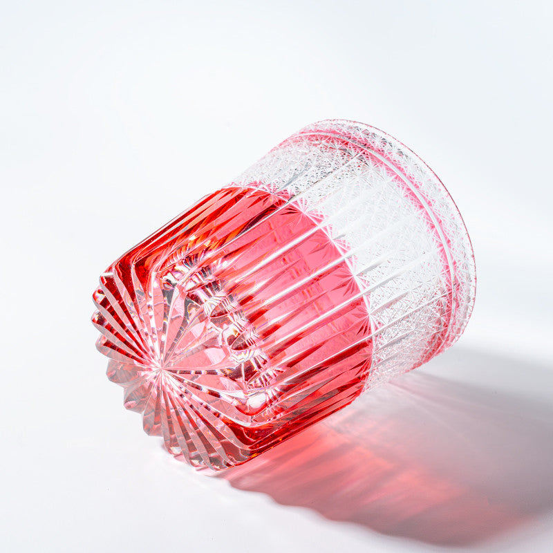 Kirikoya™ Red Wheat Awn Edo Kiriko Glass Cup