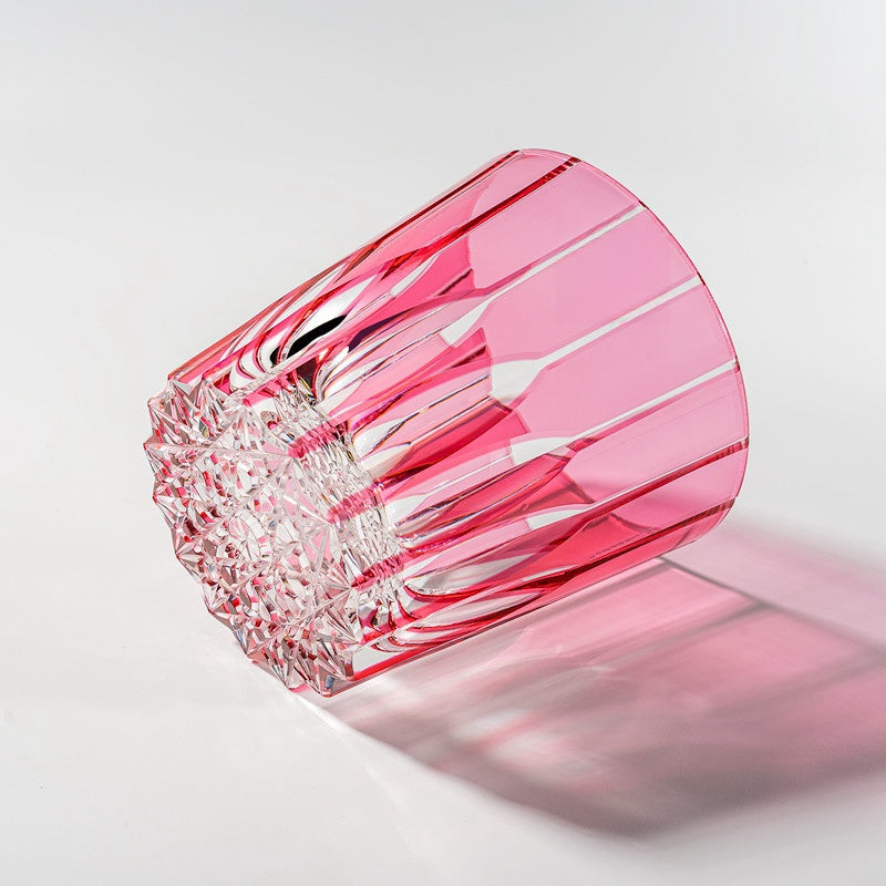 Kirikoya™ Red Starburst Edo Kiriko Glass Cup