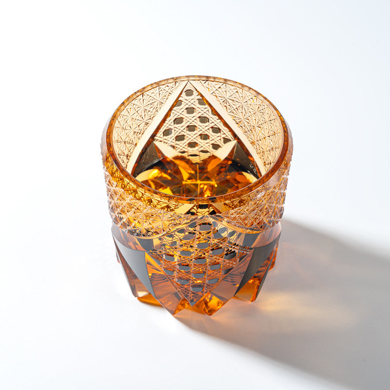 Kirikoya™ Black Warrior Edo Kiriko Glass Cup