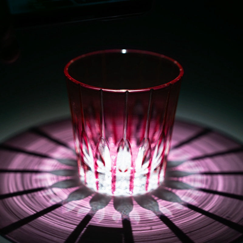 Kirikoya™ Red Starburst Edo Kiriko Glass Cup