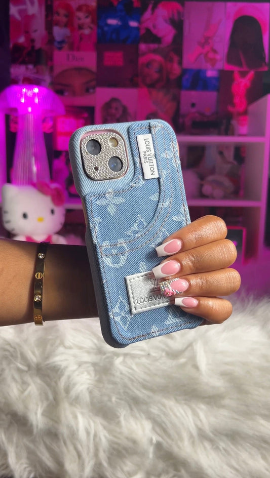 DESIGNER DENIM IPHONE CASE