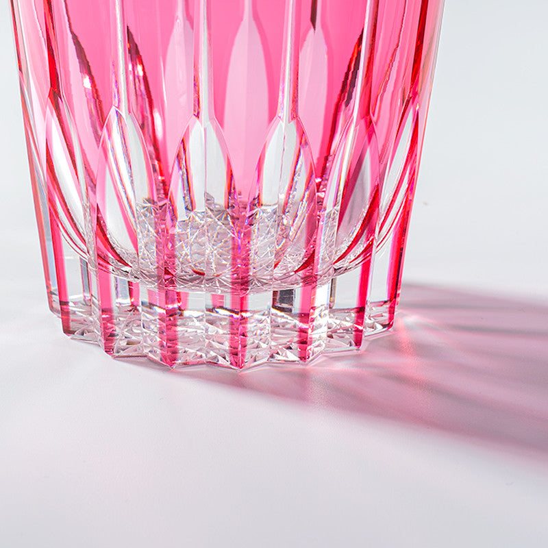 Kirikoya™ Red Starburst Edo Kiriko Glass Cup