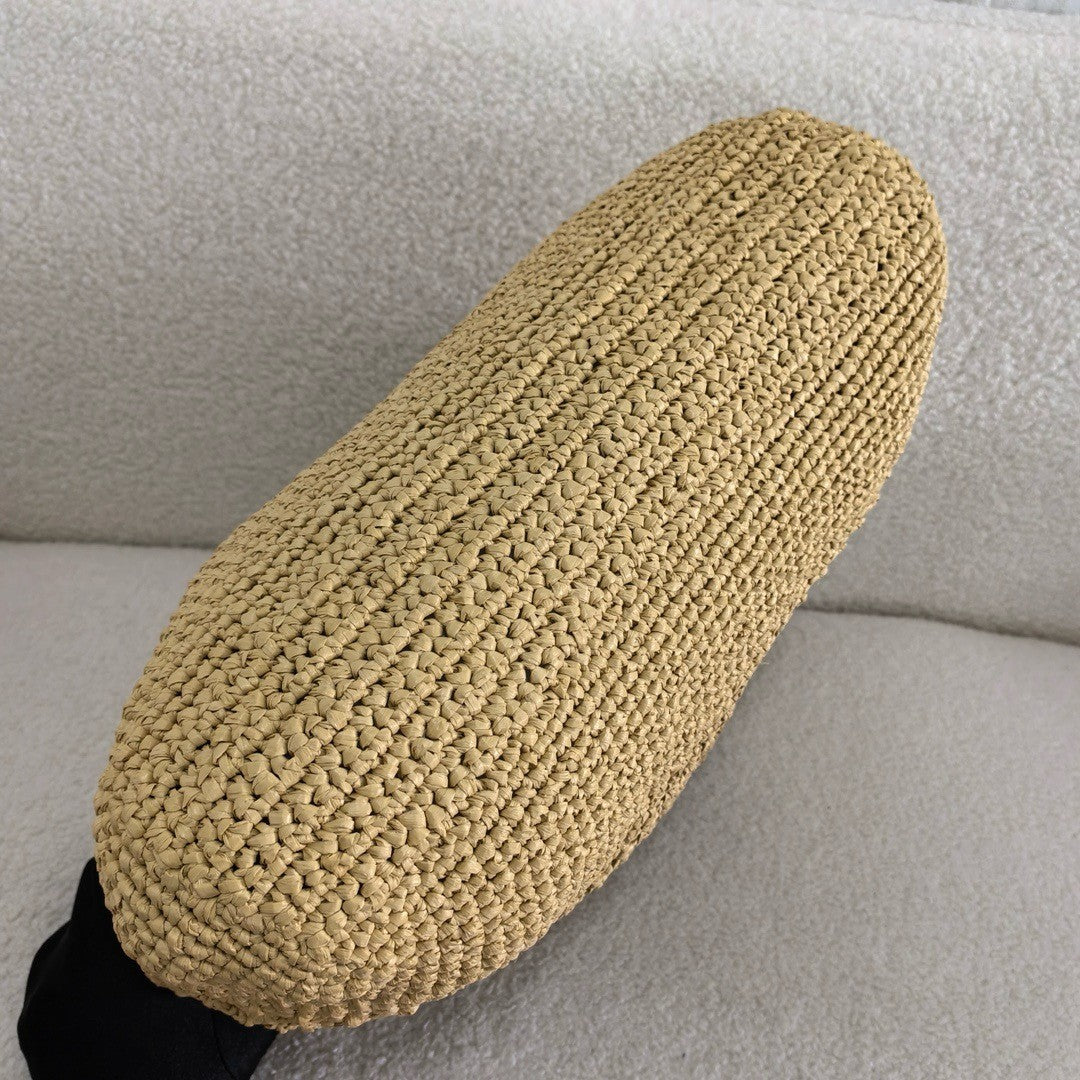 SAINT LAURENT YSL Raffia Icare Tote Bag