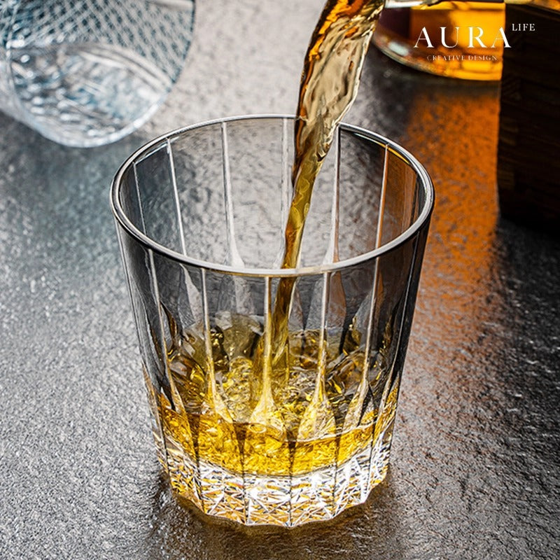 Kirikoya™ Crystal Luxury Starburst Edo Kiriko Glass Cup