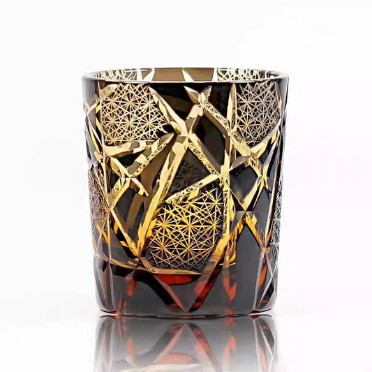 Kirikoya™ Twilight of The Gods Edo Kiriko Glass Cup