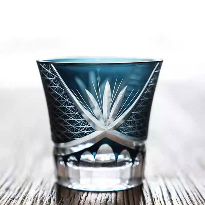 Kirikoya™ Vianasa's Heart of the Ocean Edo Kiriko Glass Cup