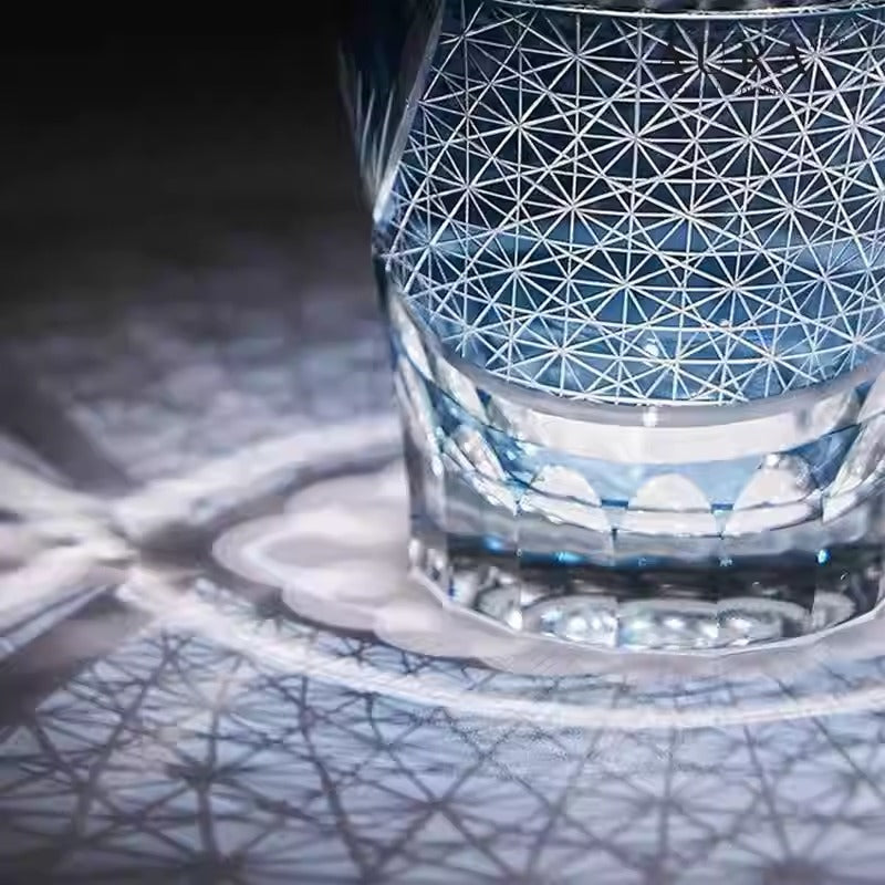 Kirikoya™ Vianasa's Heart of the Ocean Edo Kiriko Glass Cup