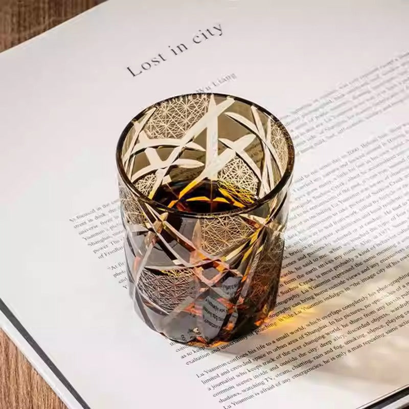 Kirikoya™ Twilight of The Gods Edo Kiriko Glass Cup